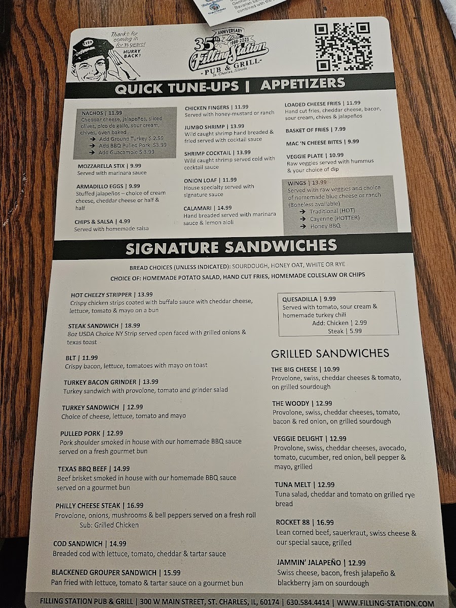 Menu The Filling Station Pub & Grill-2