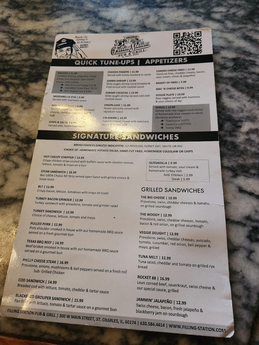 Menu The Filling Station Pub & Grill-5