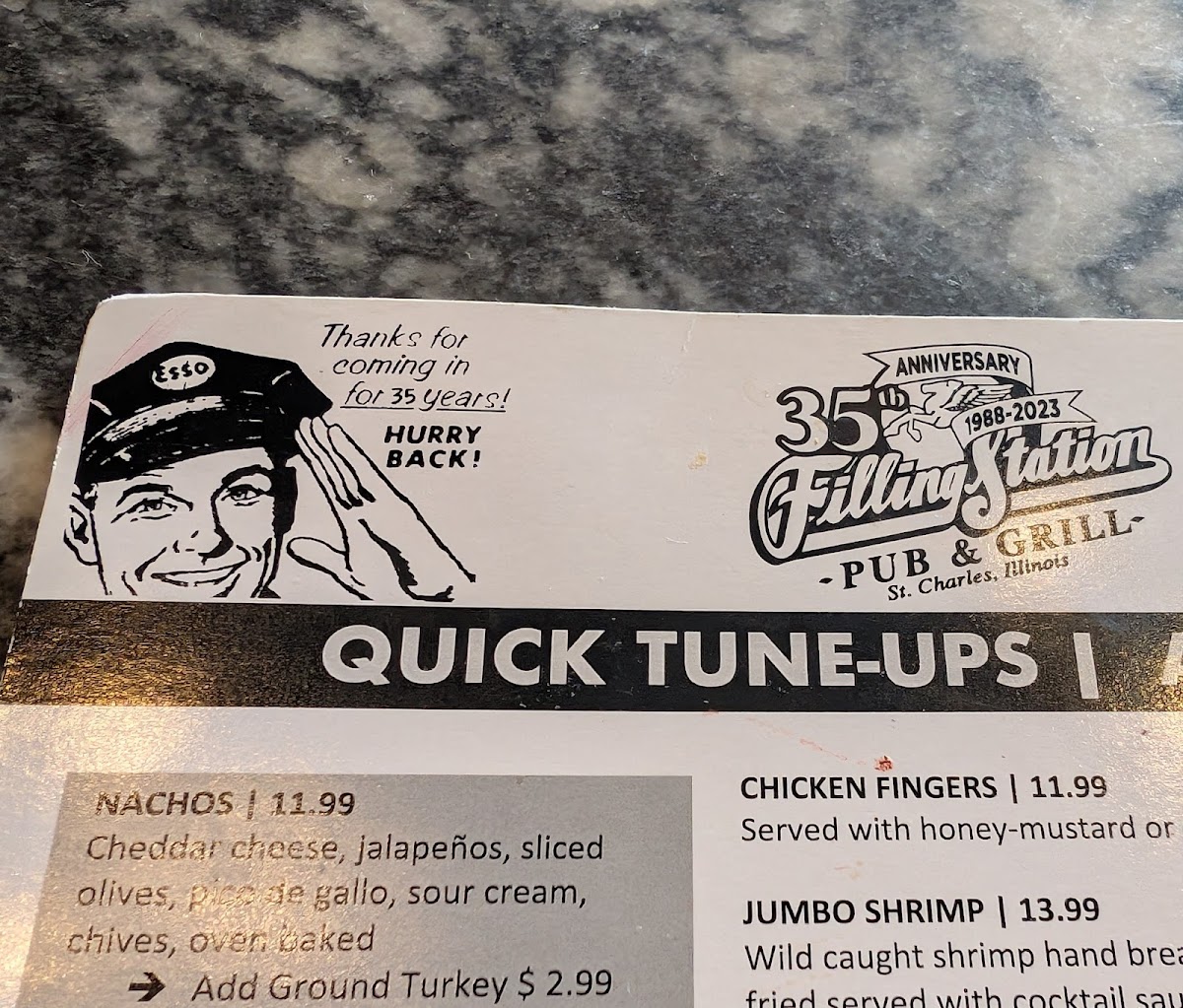 Menu The Filling Station Pub & Grill-8